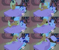 Size: 1280x1080 | Tagged: safe, derpibooru import, edit, edited screencap, screencap, applejack, rarity, earth pony, pony, unicorn, look before you sleep, animation error, female, fifth leg, great moments in animation, mare, out of context