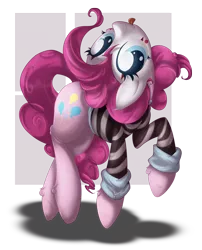 Size: 876x1083 | Tagged: safe, artist:sip, derpibooru import, pinkie pie, clothes, costume, face paint, mime, simple background, solo, tongue out, transparent background