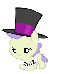 Size: 1280x1650 | Tagged: safe, artist:bronyboy, derpibooru import, cream puff, pony, baby, baby pony, filly, foal, new year, solo