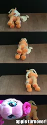 Size: 450x1188 | Tagged: applejack, aurora, derpibooru import, irl, photo, pinkie pie, plushie, pun, safe