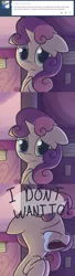 Size: 900x3300 | Tagged: artist:spikedmauler, ask, comic, crying, cute, derpibooru import, diasweetes, go ask sweetie belle, night, safe, scared, solo, sweetie belle, terrified, tumblr