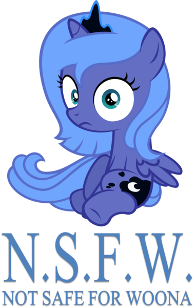 Size: 1450x2303 | Tagged: artist:zacatron94, cute, derpibooru import, filly, looking at you, not safe for woona, princess luna, safe, simple background, sitting, solo, transparent background, wide eyes, woona