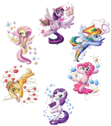 Size: 1024x1163 | Tagged: safe, artist:alidythera, derpibooru import, applejack, fluttershy, pinkie pie, rainbow dash, rarity, twilight sparkle, twilight sparkle (alicorn), alicorn, pony, female, mane six, mare