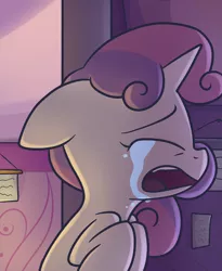 Size: 500x611 | Tagged: artist:spikedmauler, crying, cute, derpibooru import, diasweetes, go ask sweetie belle, safe, solo, sweetie belle