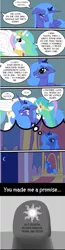 Size: 669x2592 | Tagged: safe, artist:jukashi, derpibooru import, edit, princess celestia, princess luna, season 5, alone, alternate scenario, bad end, comic, feels, grave, implied death, lonely, mortality blues, night, s1 luna, sad, story included, throne