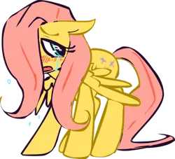 Size: 500x453 | Tagged: dead source, safe, artist:iditot, derpibooru import, fluttershy, crying, floppy ears, hair over one eye, sad, solo