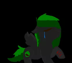 Size: 502x440 | Tagged: grimdark, artist:vamplrebats, derpibooru import, oc, oc:kitkat, unofficial characters only, pegasus, pony, black background, crying, cut, lineless, raised hoof, sad, simple background, solo, vent