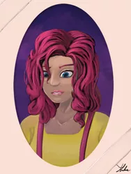 Size: 800x1062 | Tagged: artist:xenstroke, derpibooru import, human, humanized, pinkie pie, portrait, safe, solo