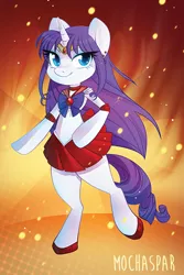 Size: 400x600 | Tagged: safe, artist:mochaspar, derpibooru import, rarity, pony, bipedal, cosplay, sailor mars, sailor moon, solo