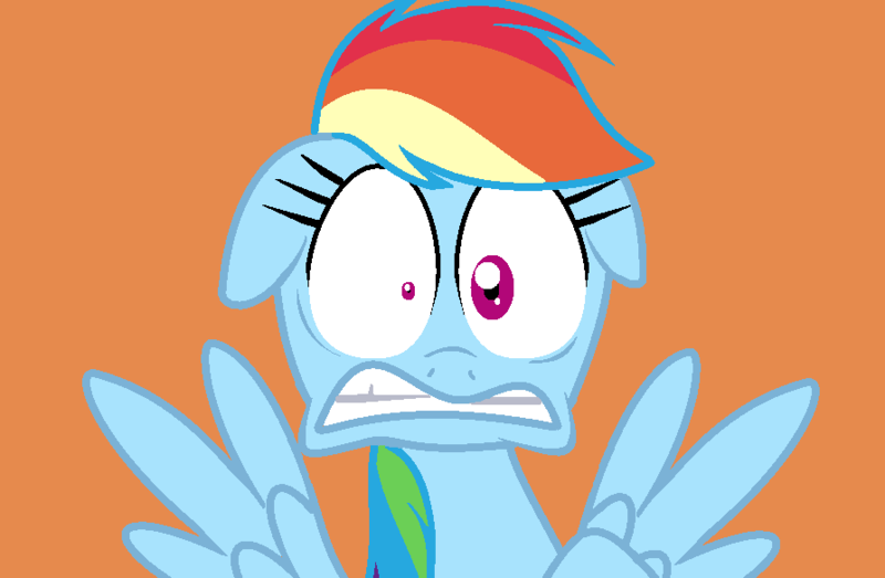 rainbow dash scared