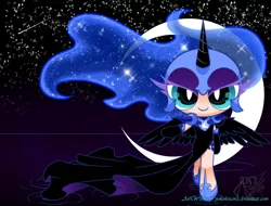 Size: 1200x910 | Tagged: artist:yokokinawa, derpibooru import, horned humanization, human, humanized, nightmare moon, safe, solo, the powerpuff girls, winged humanization