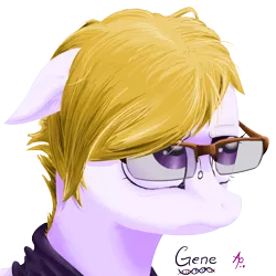 Size: 2000x2000 | Tagged: safe, artist:a6p, derpibooru import, oc, oc:gene, unofficial characters only, pony, unicorn, glasses, solo