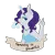 Size: 500x500 | Tagged: safe, artist:superdeathsquad, derpibooru import, edit, rarity, anthro, aside glance, clothes, dress, female, image, lidded eyes, looking at you, magic, misspelling, mouthpiece, peace sign, png, sideways glance, simple background, solo, transparent background