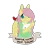 Size: 500x500 | Tagged: safe, artist:superdeathsquad, derpibooru import, edit, fluttershy, anthro, bird, rabbit, animal, female, hair over one eye, image, mouthpiece, peace sign, png, simple background, solo, transparent background, vulgar