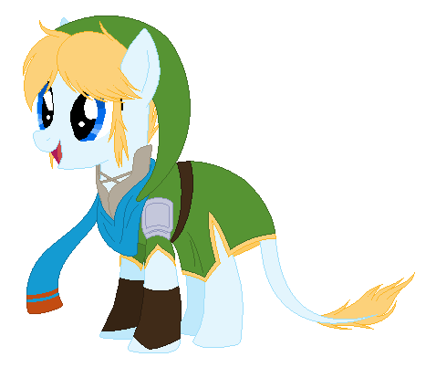 Size: 478x414 | Tagged: artist:iinkydinky, clothes, derpibooru import, doll, hyrule warriors, link, ponified, safe, scarf, solo, the legend of zelda