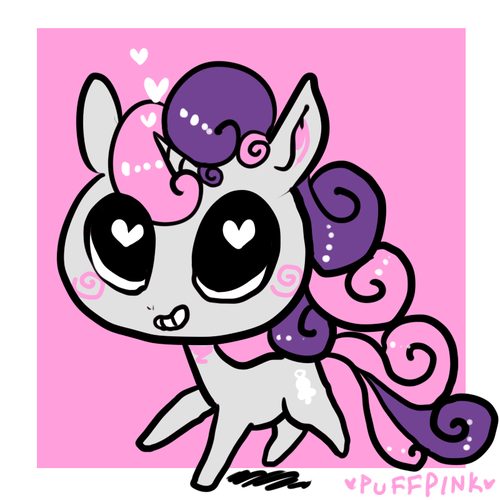 Size: 500x500 | Tagged: artist:puffpink, derpibooru import, safe, solo, sweetie belle