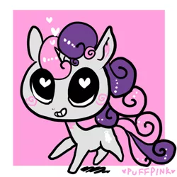 Size: 500x500 | Tagged: artist:puffpink, derpibooru import, safe, solo, sweetie belle