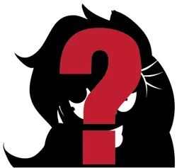 Size: 533x506 | Tagged: a challenger appears, black and white, challenger approaching, derpibooru import, monochrome, neo noir, not aryanne, oc, oc:aryanne, partial color, phantom, question mark, safe, solo, super smash bros., unofficial characters only, wanted, wanted poster, who's that pokémon