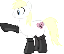Size: 3000x2514 | Tagged: safe, artist:accu, derpibooru import, oc, oc:aryandy, oc:aryanne, unofficial characters only, pony, blonde, fireproof boots, full body, male, nazi, rule 63, show accurate, simple background, solo, stallion, swastika, transparent background, vector