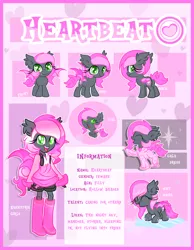 Size: 3608x4645 | Tagged: safe, artist:xwhitedreamsx, derpibooru import, oc, oc:heartbeat, unofficial characters only, bat pony, equestria girls, equestria girls-ified, filly, ponied up, reference sheet