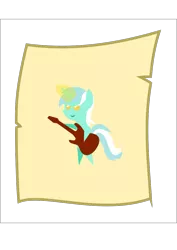 Size: 744x1052 | Tagged: safe, artist:tritebristle, derpibooru import, lyra heartstrings, pony, .svg available, bipedal, drawing, guitar, pointy ponies, simple background, solo, svg, transparent background, vector