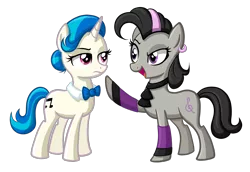 Size: 2304x1584 | Tagged: alternate universe, artist:thecheeseburger, derpibooru import, idw, mirror universe, octavia melody, reflections, rocktavia, safe, spoiler:comic, vinyl class, vinyl scratch