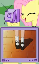 Size: 1074x1730 | Tagged: cardcaptor sakura, clothes, cute, derpibooru import, exploitable meme, fluttershy, mary janes, meme, obligatory pony, safe, sakura kinomoto, shoe fetish, shoes, tv meme