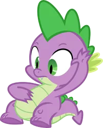 Size: 2850x3546 | Tagged: artist:porygon2z, derpibooru import, dragon, high res, safe, simple background, sitting, solo, spike, spike at your service, spike used belly drum, transparent background, vector