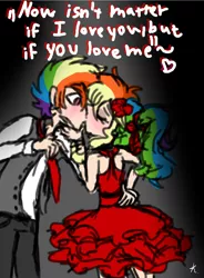 Size: 1400x1900 | Tagged: artist:kikirdcz, dashblitz, derpibooru import, female, grammar error, human, humanized, kissing, male, rainbow blitz, rainbow dash, rule 63, safe, selfcest, self ponidox, shipping, straight