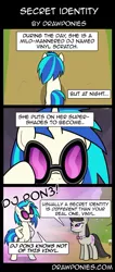 Size: 583x1371 | Tagged: artist:drawponies, comic, derpibooru import, octavia melody, safe, secret identity, vinyl scratch