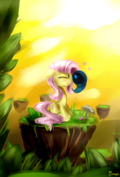 Size: 1675x2450 | Tagged: artist:shamanguli, bastion, crossover, dead source, derpibooru import, fluttershy, safe, squirt, windbag