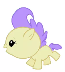 Size: 429x472 | Tagged: safe, artist:3d4d, derpibooru import, cream puff, pony, baby, baby pony, filly, foal, solo