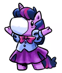 Size: 513x600 | Tagged: artist:needsmoarg4, derpibooru import, equestria girls outfit, g1, g4 to g1, generation leap, safe, takara pony, twilight sparkle