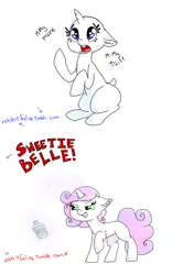 Size: 694x1114 | Tagged: 30 minute art challenge, artist:bunnycat, bad hair day, bald, comic, crying, derpibooru import, magic, nair, pure unfiltered evil, rarity, safe, sisters, sweetie belle