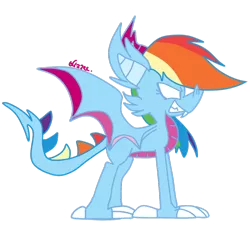 Size: 1024x934 | Tagged: artist:dizzee-toaster, derpibooru import, dragon, rainbow dash, safe, solo, species swap