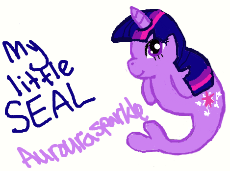 Size: 469x348 | Tagged: artist:crownprincesslaya, derpibooru import, my little seal, safe, seal, seal pony, solo, species swap, twilight sparkle