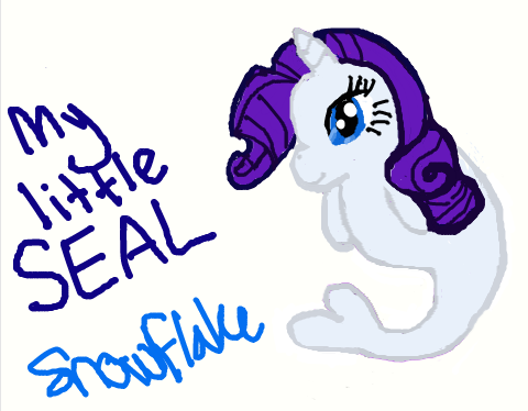 Size: 480x374 | Tagged: artist:crownprincesslaya, derpibooru import, my little seal, rarity, safe, seal, seal pony, solo, species swap