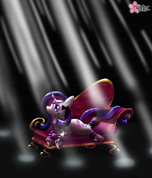 Size: 1000x1172 | Tagged: artist:clouddg, goth, gothity, ponymania, rarity, safe, solo