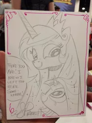 Size: 768x1024 | Tagged: artist:andypriceart, cute, derpibooru import, hammerspace hair, monochrome, princess celestia, safe, sketch, traditional art, twiabetes, twilight sparkle