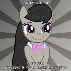 Size: 720x720 | Tagged: source needed, safe, artist:akeel465, derpibooru import, octavia melody, earth pony, pony, :i, bronybait, c:, cute, female, have a nice day, mare, question, smiling, solo, tavibetes, vector