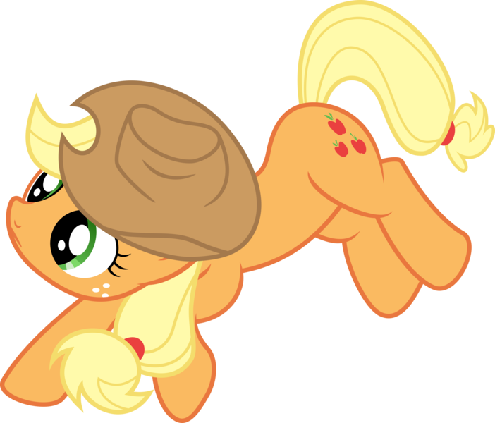 Size: 6368x5439 | Tagged: absurd resolution, applejack, artist:decimix, confused, derpibooru import, frown, head tilt, prone, safe, simple background, solo, .svg available, transparent background, vector