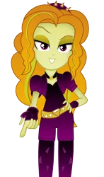 Size: 2200x3738 | Tagged: safe, artist:vipeydashie, derpibooru import, adagio dazzle, equestria girls, rainbow rocks, female, grin, lidded eyes, looking at you, simple background, smiling, solo, transparent background