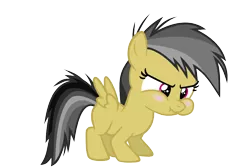 Size: 900x600 | Tagged: safe, artist:s.guri, derpibooru import, daring do, pegasus, pony, for whom the sweetie belle toils, cute, daring dorable, filly, puffy cheeks, simple background, solo, transparent background, vector, younger
