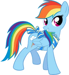 Size: 3663x3990 | Tagged: artist:blmn564, derpibooru import, rainbow dash, rainbow dash always dresses in style, ribbon, safe, simple background, solo, transparent background, vector