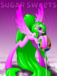 Size: 1755x2320 | Tagged: safe, artist:anthropony, derpibooru import, oc, oc:sugar sweets, unofficial characters only, pegasus, pony, lollipop, solo