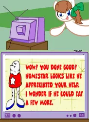 Size: 625x854 | Tagged: bronco trolleys, derpibooru import, exploitable meme, homestar runner, lol ur fat, meme, obligatory pony, oc, oc:troll-raipony, safe, tv meme, unofficial characters only