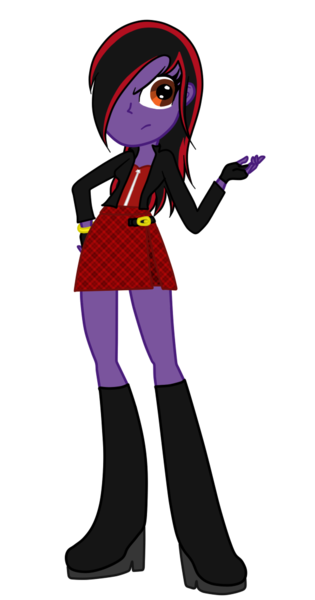 Size: 583x1110 | Tagged: safe, artist:eliyora, derpibooru import, oc, unofficial characters only, equestria girls, emo, eqg promo pose set, punk, scene, scene kid, solo