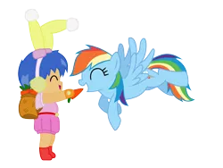 Size: 1200x900 | Tagged: safe, artist:s.guri, derpibooru import, rainbow dash, carrot, mado king granzort, simple background, smiling, transparent background, vector