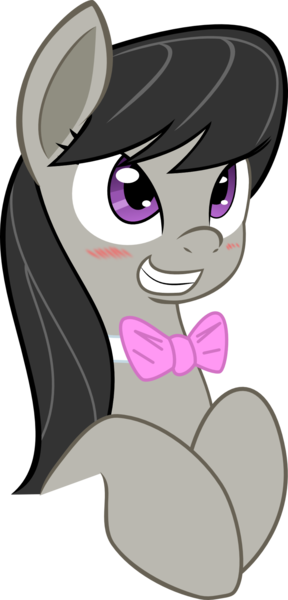 Size: 920x1920 | Tagged: safe, artist:reiduran, derpibooru import, octavia melody, earth pony, pony, blushing, bow, bowtie, female, mare, reaction image, simple background, smiling, solo, transparent background, vector