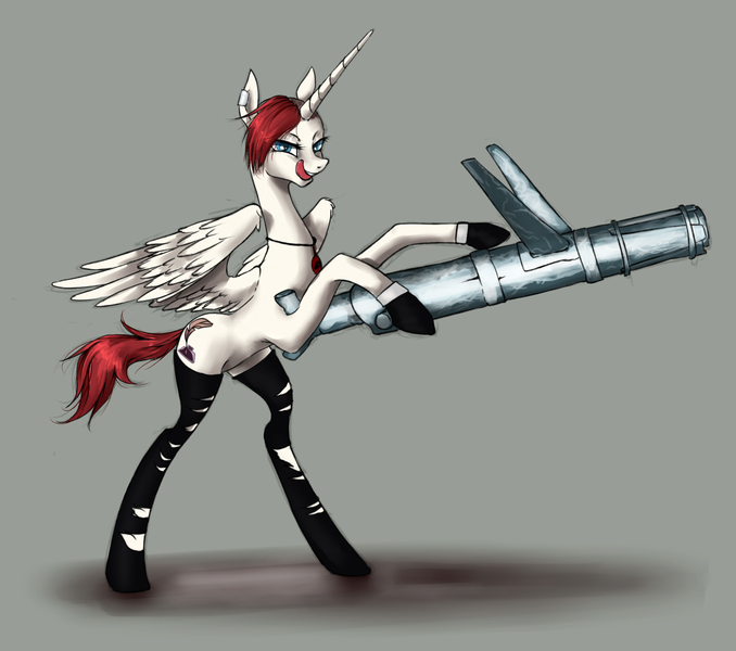 Size: 2000x1770 | Tagged: artist:madhotaru, cosplay, derpibooru import, lauren faust, oc, oc:fausticorn, ponified, safe, solo, tank girl, unofficial characters only, younger
